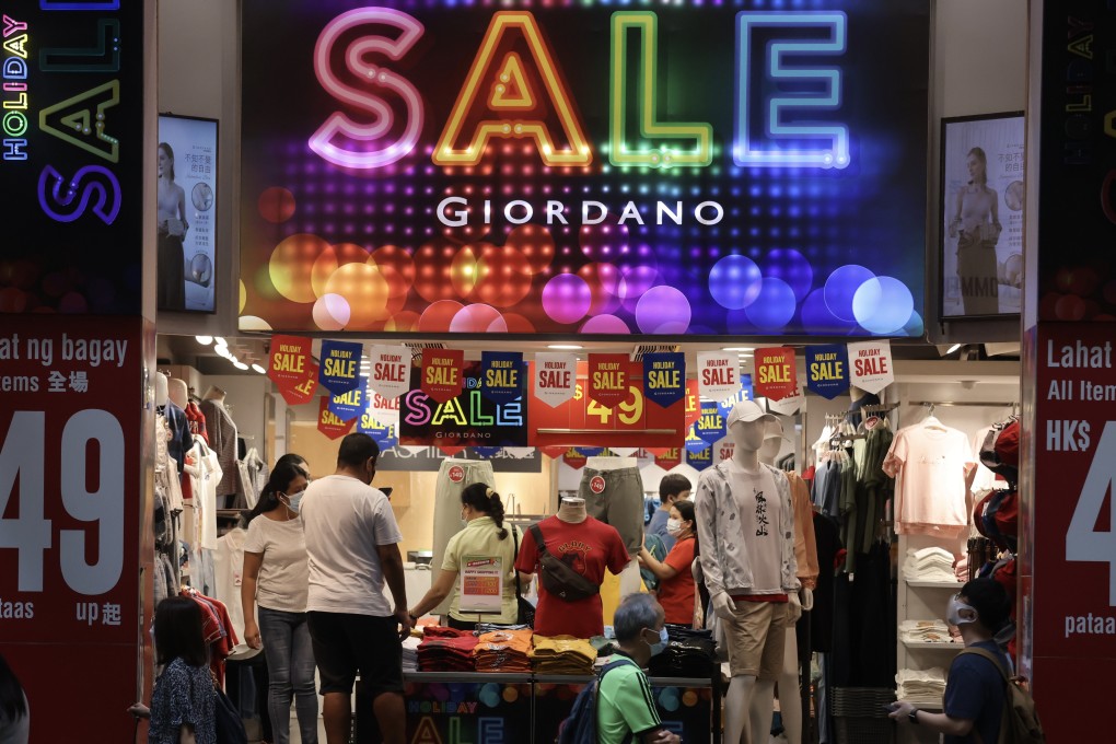 A Giordano outlet in Hong Kong’s Central district is seen in this file photo from September 2022. Photo: Jonathan Wong