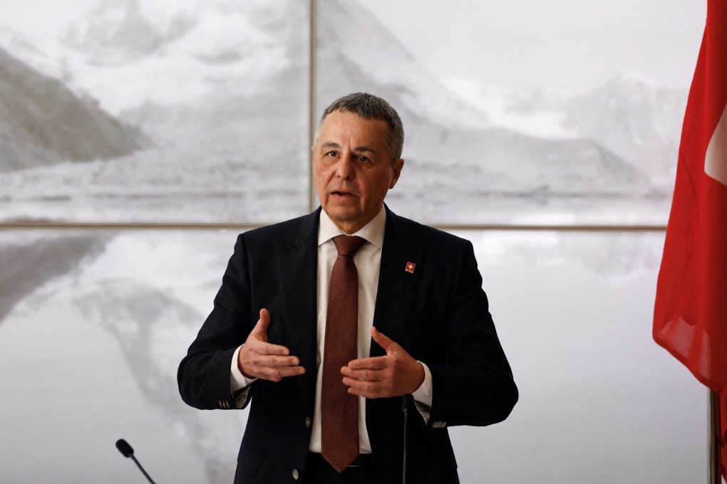 Swiss Foreign Minister Ignazio Cassis addresses a press conference in Beijing during a two-day trip during which he met Chinese counterpart Wang Yi and Vice-President Han Zheng. Photo: Reuters