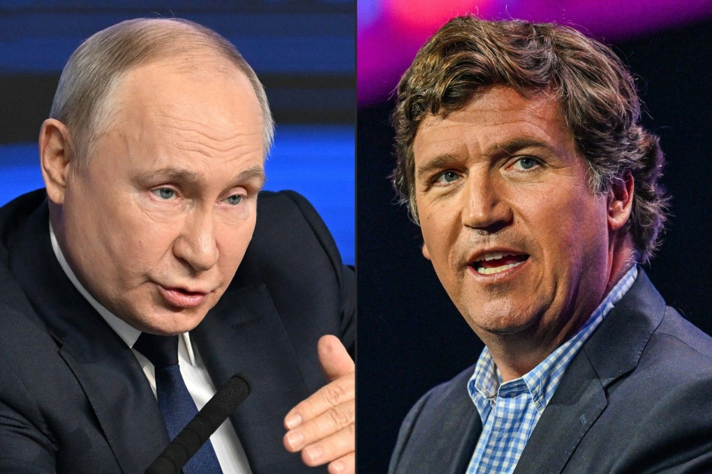 Tucker Carlson, a conservative American talk show host interviewed Russian President Vladimir Putin this week. Photo: AFP