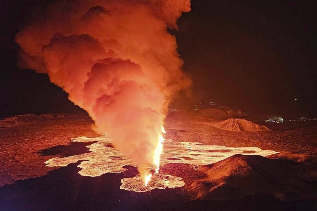 Iceland’s Meteorological Office says a volcano is erupting in the southwestern part of the country. Photo: AP