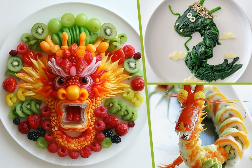 As the Year of the Dragon stretches out before us, mainland social media has been filled with images of delicious, and auspicious, culinary creations made by people depicting the much celebrated mythical creature. Photo: SCMP composite/Xiaohongshu