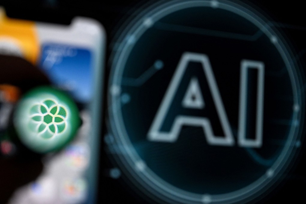 The logo of the ChatGPT application, developed by US artificial intelligence research organisation OpenAI, is seen on a smartphone screen. Photo: AFP/Getty Images/TNS