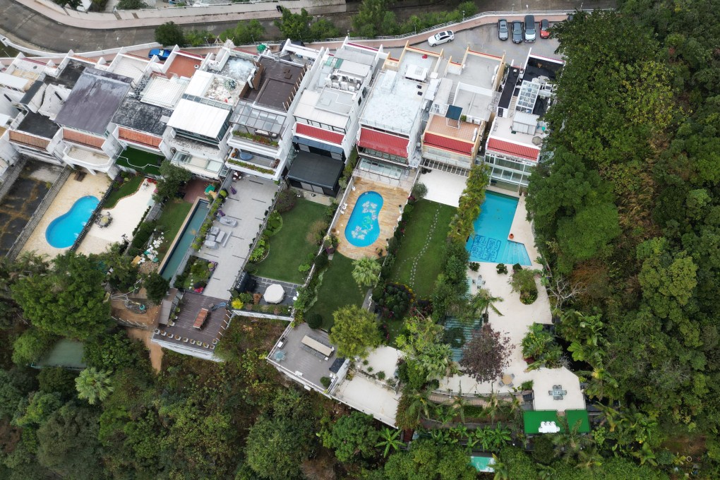 An aerial view of Flamingo Garden Block B in Clear Water Bay, where the Post has uncovered suspected unauthorised structures, seen on January 23. The prevalence of illegal structures going noticed but unpunished risks undermining faith in the rule of law in Hong Kong. Photo: May Tse