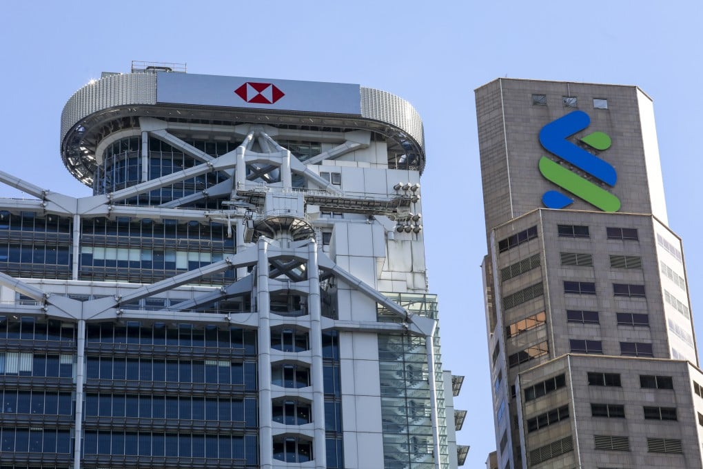 The Headquarters buildings of HSBC and Standard Chartered Bank are photographed at Central. Photo: Yik Yeung -man
