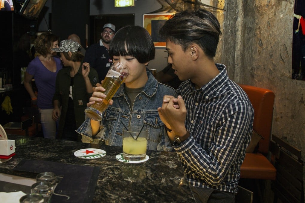 A photo featured in “Playing it Straight”. The exhibition, at the Hong Kong Arts Collective until February 24, pairs subjects of different sexual orientations to explore attitudes towards sexual minorities. Photo: Hong Kong Arts Collective