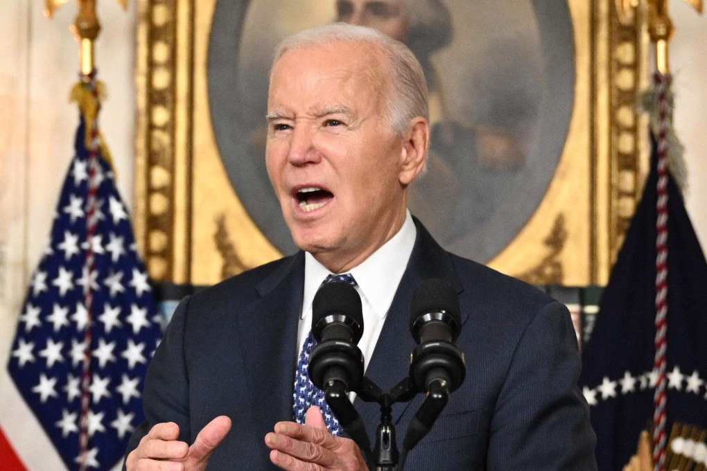 President Joe Biden delivering remarks at the White House Thursday evening. Photo: AFP