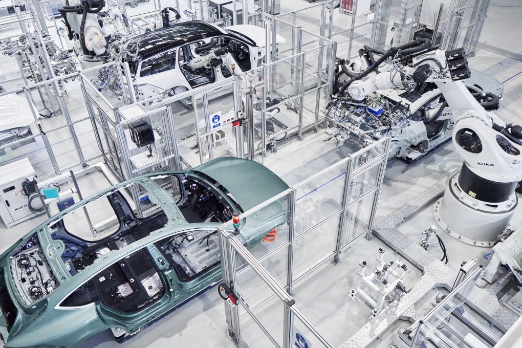 Cars are being assembled at the NIO Second Advanced Manufacturing Base in Hefei, China’s Anhui Province on October 11, 2023. Photo: Xinhua