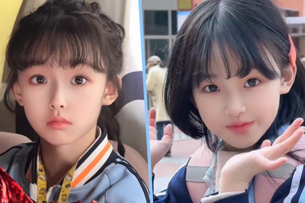 A 10-year-old girl in China has become one of the country’s top young influencers by attracting an online following of 7.5 million people. Photo: SCMP composite/Douyin