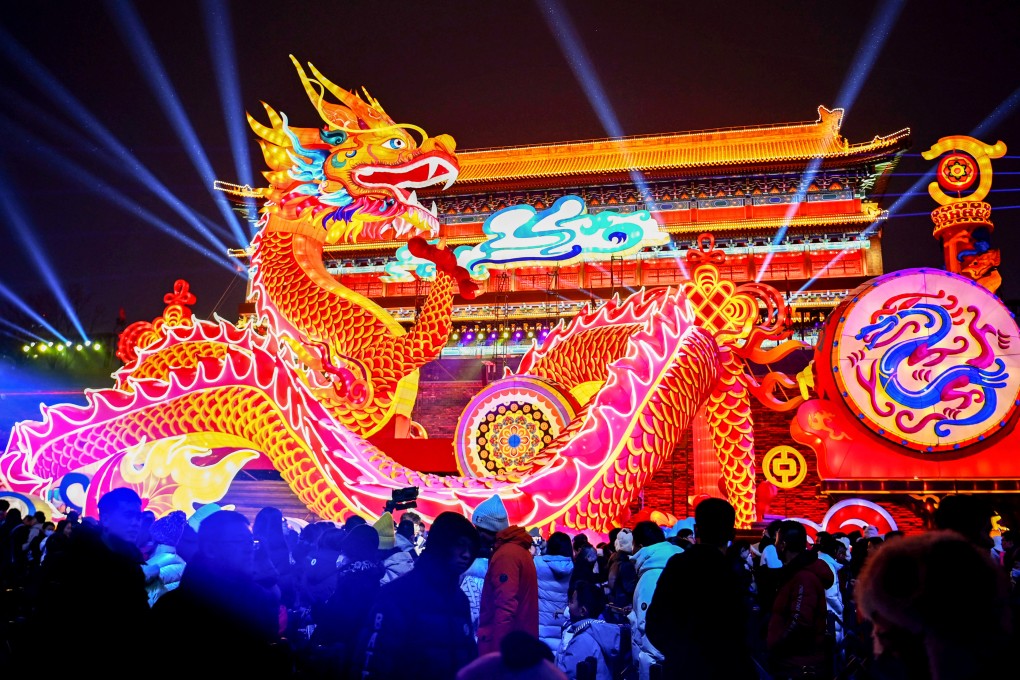 Lunar New Year decorations light up the city wall of Xian in Shaanxi province earlier this month. Photo: Xinhua