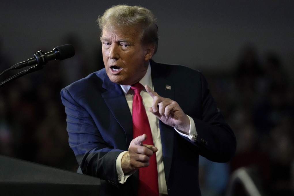 Donald Trump speaks at a rally in South Carolina on Saturday. He made the remarks about Nato at the rally while describing a conversation with a fellow head of state. Photo: AP