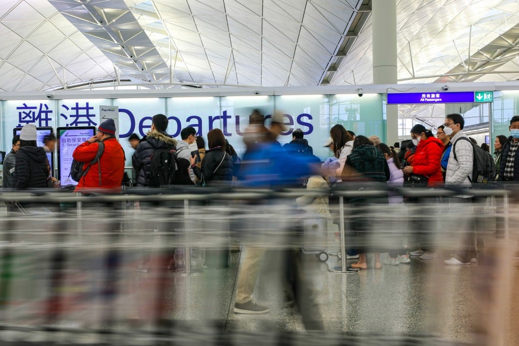 A festive reason rush at Hong Kong’s airport was not enough to lift it higher than fourth busiest in the region for 2023. Photo: Xiaomei Chen