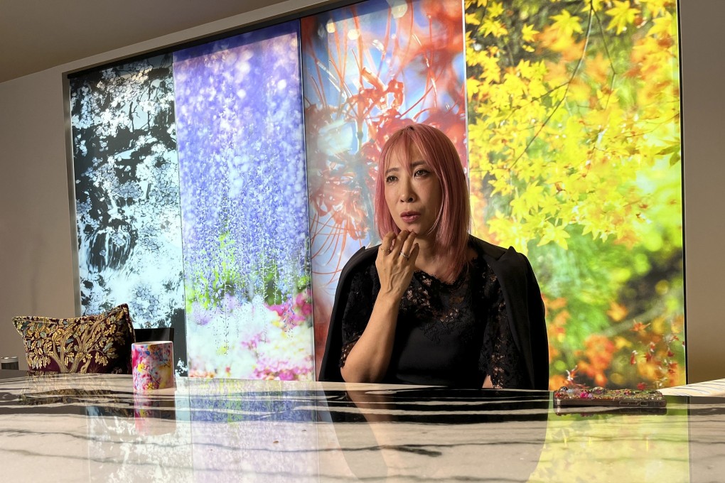 Japanese filmmaker, photographer and visual artist Mika Ninagawa during an interview in her office in Tokyo. Her immersive installation Eternity in a Moment is at the Tokyo Node exhibition space in Toranomon Hills Station Tower until February 25. Photo: AP