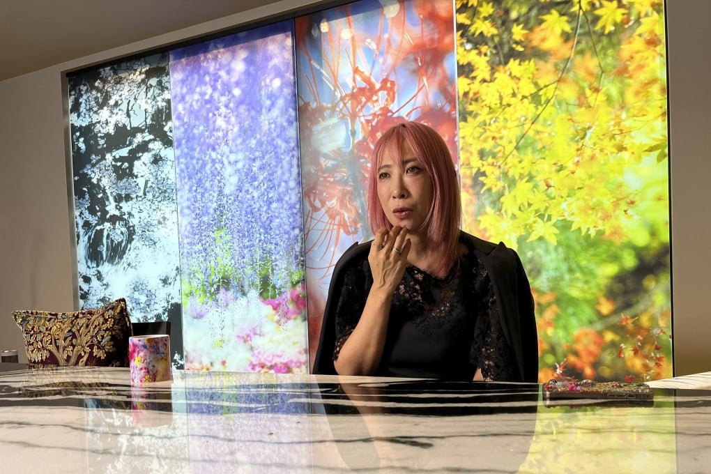 Japanese filmmaker, photographer and visual artist Mika Ninagawa during an interview in her office in Tokyo. Her immersive installation Eternity in a Moment is at the Tokyo Node exhibition space in Toranomon Hills Station Tower until February 25. Photo: AP