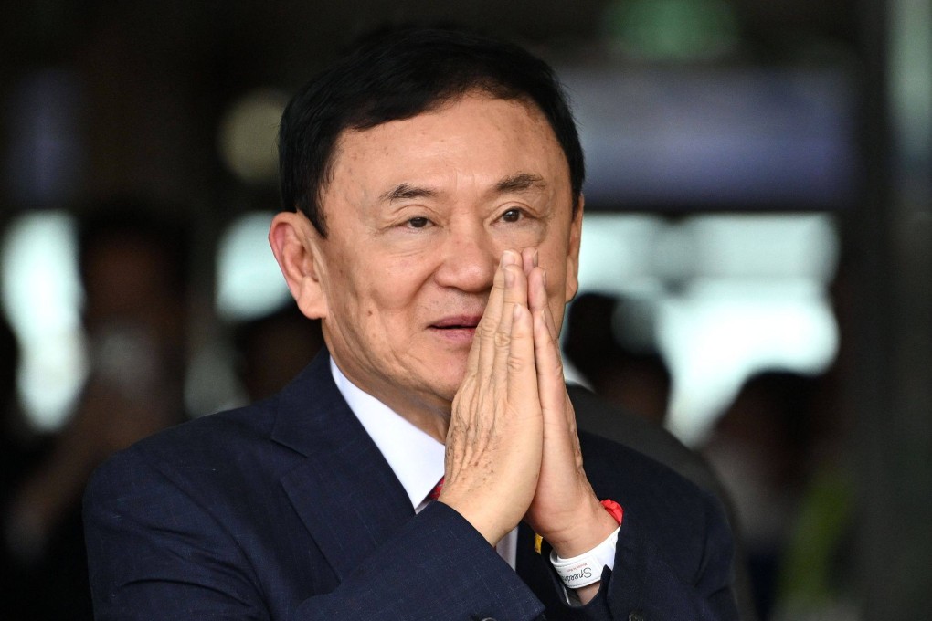 Former prime minister Thaksin Shinawatra after voluntarily returning to Thailand in August last year. File photo: AFP