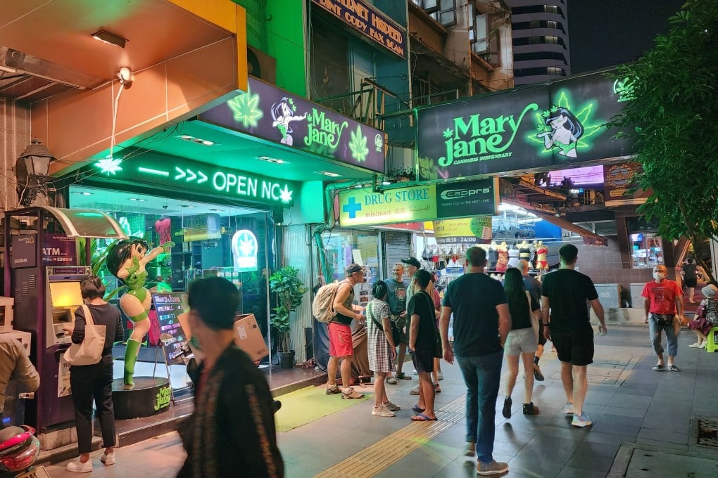 Mary Jane is one of several large retail cannabis stores operated by OG Canna in popular tourist destinations in Bangkok, Thailand. Photo: Todd Ruiz