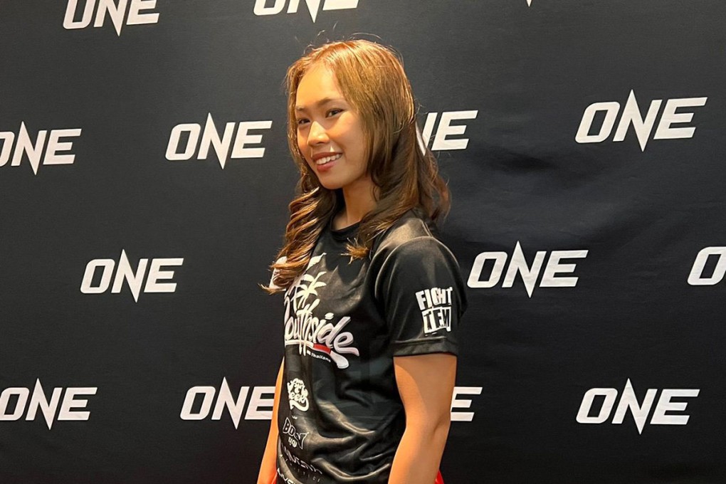 Nat ‘Wondergirl’ Jaroonsak meets the press ahead of ONE Fight Night 19 in Bangkok. Photo: Andrew Whitelaw