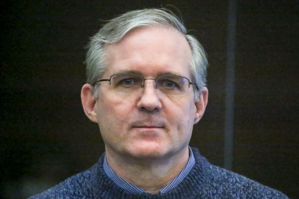 Paul Whelan listens to the verdict in his spying trial in a courtroom in Moscow in June 2020. Photo: Moscow News Agency via AP