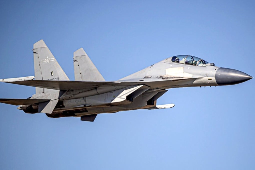 The PLA aircraft operating around Taiwan on Wednesday include J-16 fighter jets, according to the island’s defence ministry. Photo: SCMP / Handout