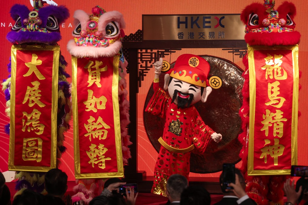 Hong Kong’s financial leaders greeted the Year of the Dragon with fanfare, optimistic that the auspicious zodiac sign will breathe some fire – or at least some life – into the city’s beaten down stock market. Photo: Jonathan Wong