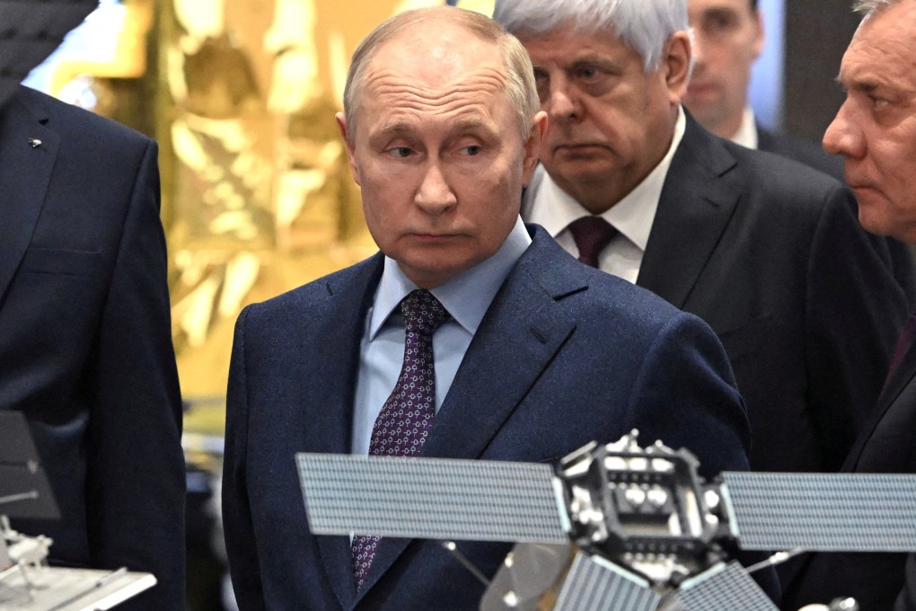 Russia’s President Vladimir Putin visiting the centre of the Rocket and Space Corporation ‘Energia’ in Korolyov outside Moscow in 2023. File photo: Sputnik via Reuters