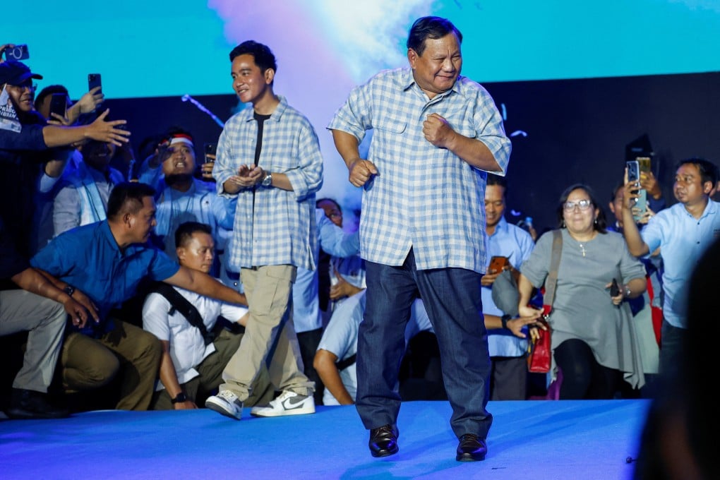 Indonesia’s Defence Minister and leading presidential candidate Prabowo Subianto with his running mate Gibran Rakabuming Raka. Photo: Reuters