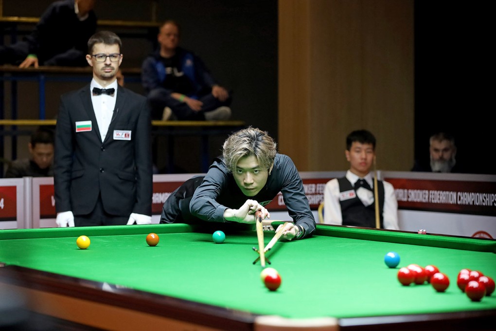 Cheung Ka-wai in action in the WSF Championship final against Gao Yang of China. Photo: Handout