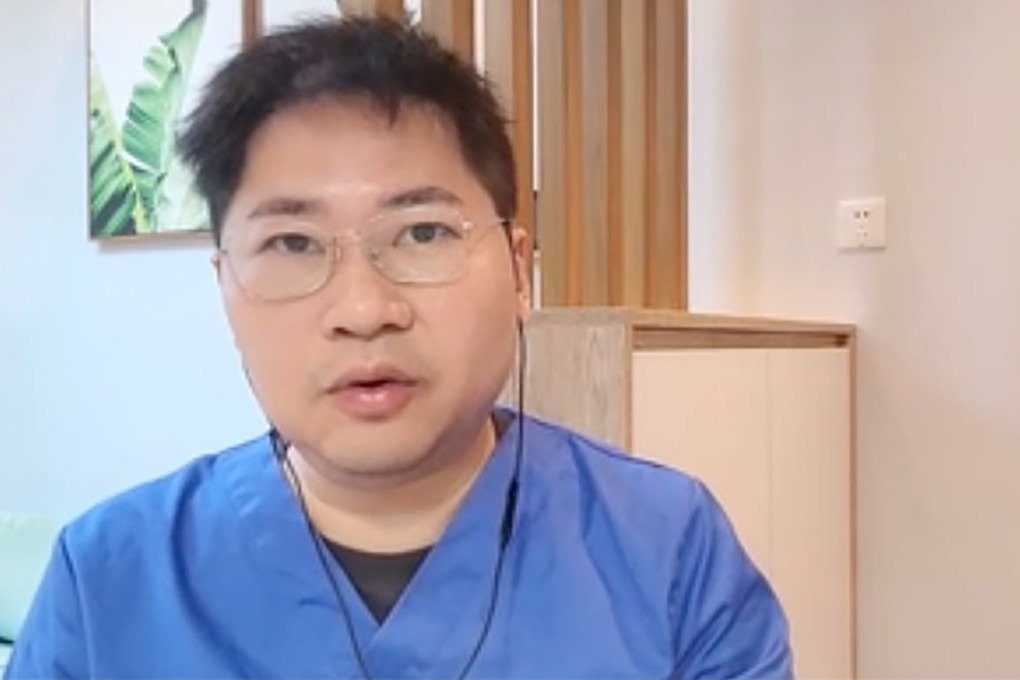 Screengrab of Chan Hoi-yuk from video-sharing website Bilibili. The doctor is also wanted over selling jab exemption certificates in 2022. Photo: Bilibili