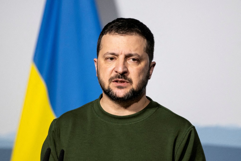 Ukrainian President Volodymyr Zelensky speaks at a press conference in Kehrsatz near Bern, Switzerland in January. Photo: Reuters