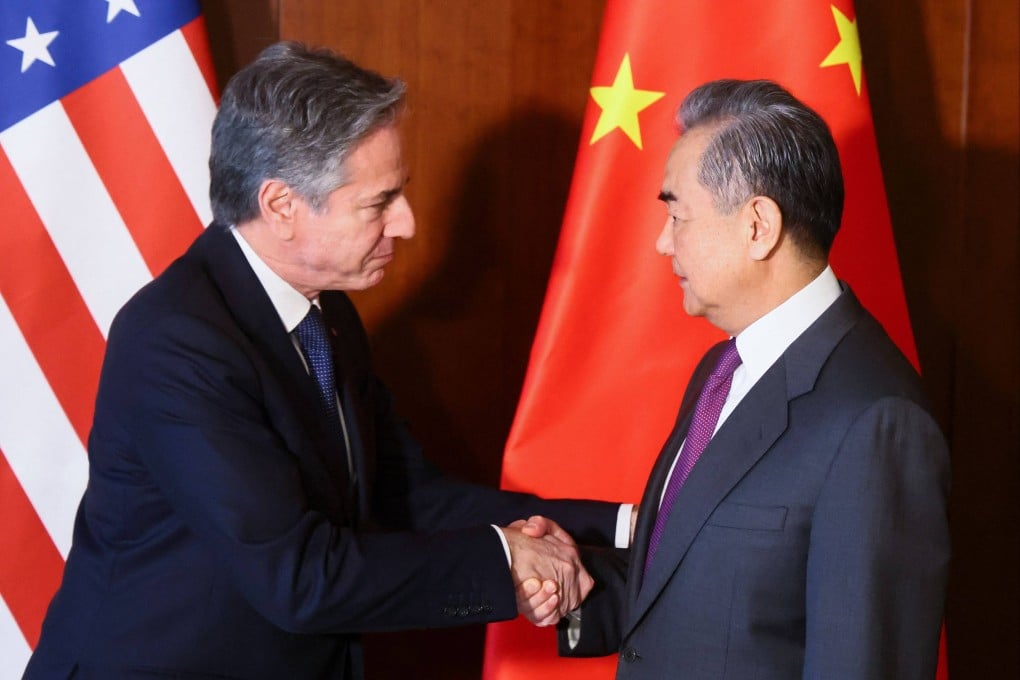 US Secretary of State Antony Blinken and Chinese Foreign Minister Wang Yi meet at the 60th Munich Security Conference in Germany on Friday. Photo: AFP
