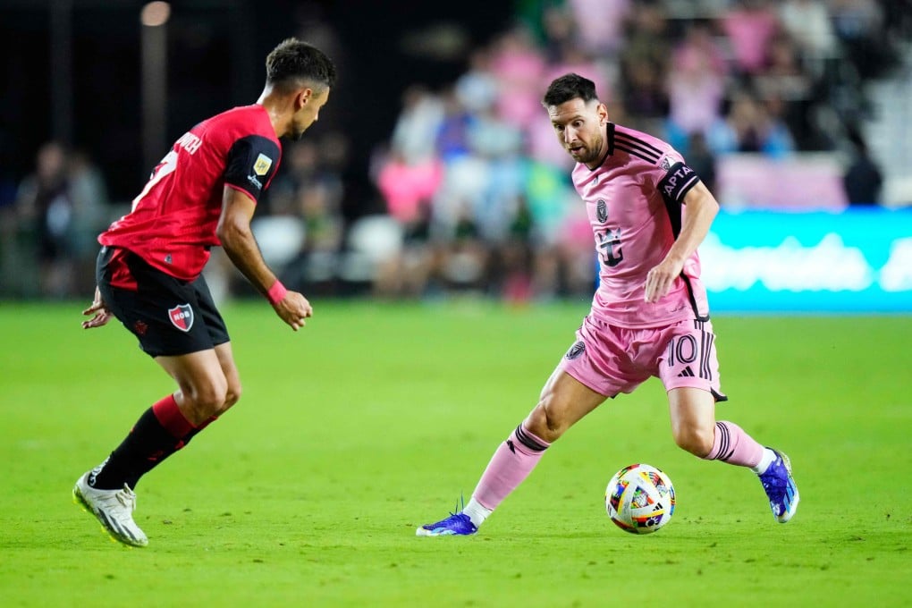 Lionel Messi faces Newell’s Old Boys in Inter Miami’s last preseason match. Photo: Getty Images via AFP