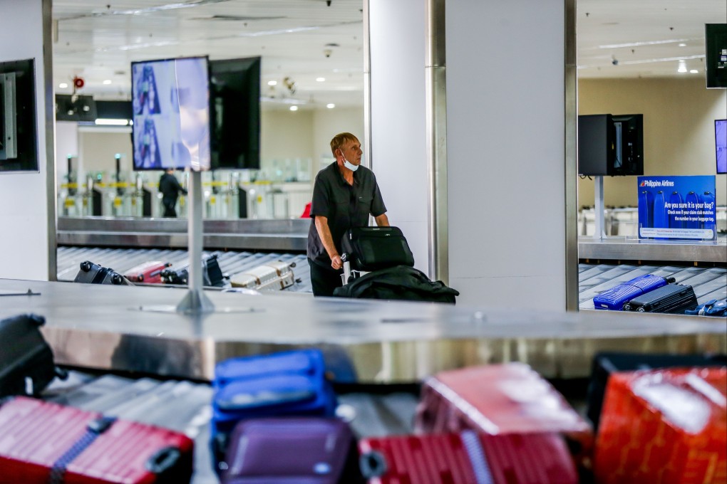 A tourist arrives at terminal 1 of the Ninoy Aquino International Airport in Paranaque City. Photo: Xinhua