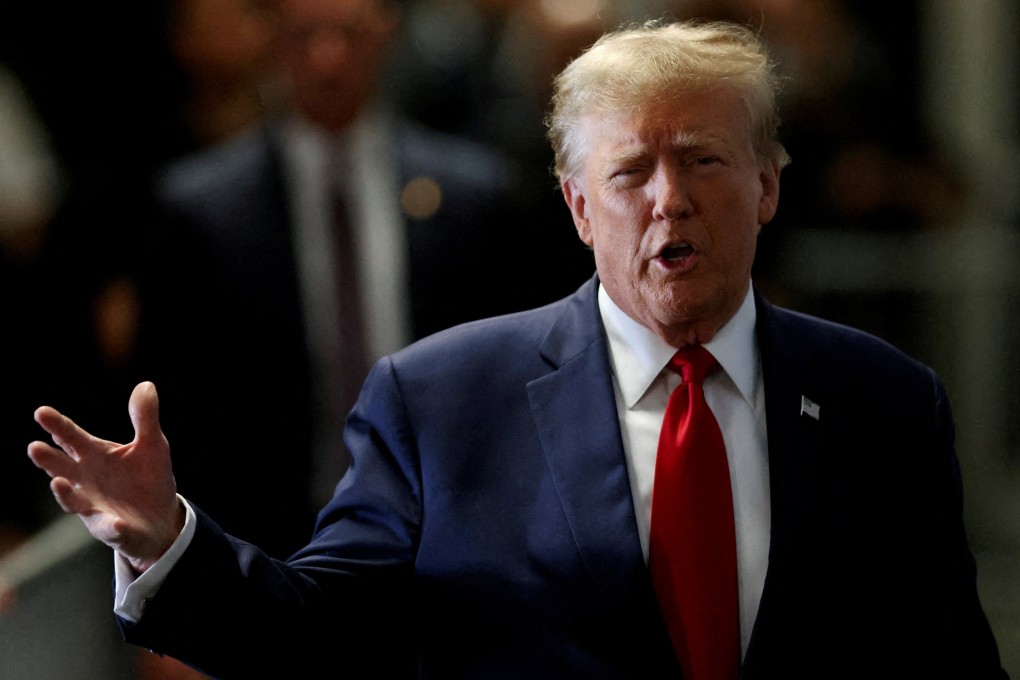 Former US president Donald Trump appears at the New York State Supreme Court on Thursday. Photo: Reuters