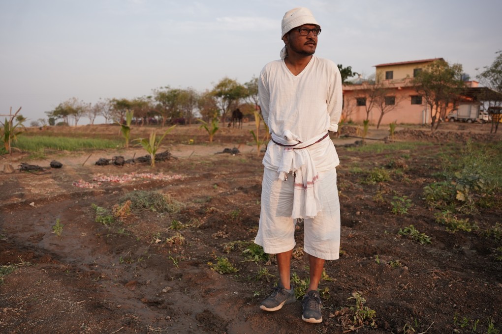 Ravi Kant Bapatle stands in the farm at Happy Indian Village. Photo: Bhat Burhan