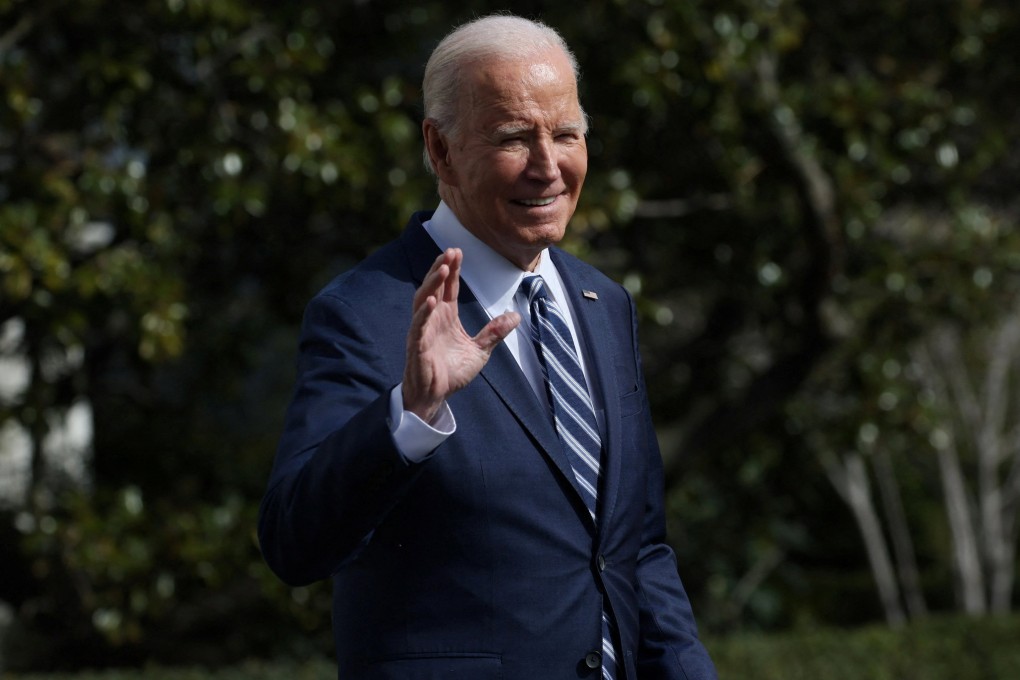 US President Joe Biden on his way to board Marine One. Photo: Reuters