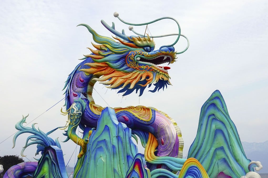 A dragon-shaped art installation in Yichang, Hubei Province, China. Photo: Getty Images