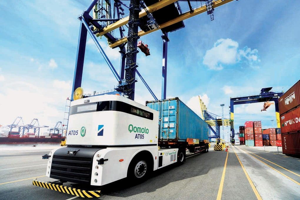 Westwell launched its flagship Q-Truck, an autonomous, battery-powered commercial vehicle, in 2018. Photo: SCMP