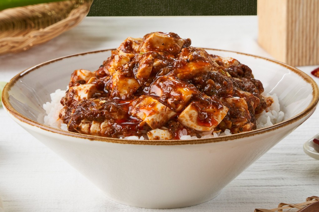 A bowl of mapo don at Chatterbox Express. The Singaporean chain has partnered with Chen’s Mapo Tofu to bring several Japanese-adapted Sichuan to Hong Kong, including dan dan noodles and popcorn chicken. Photo: Chatterbox Express