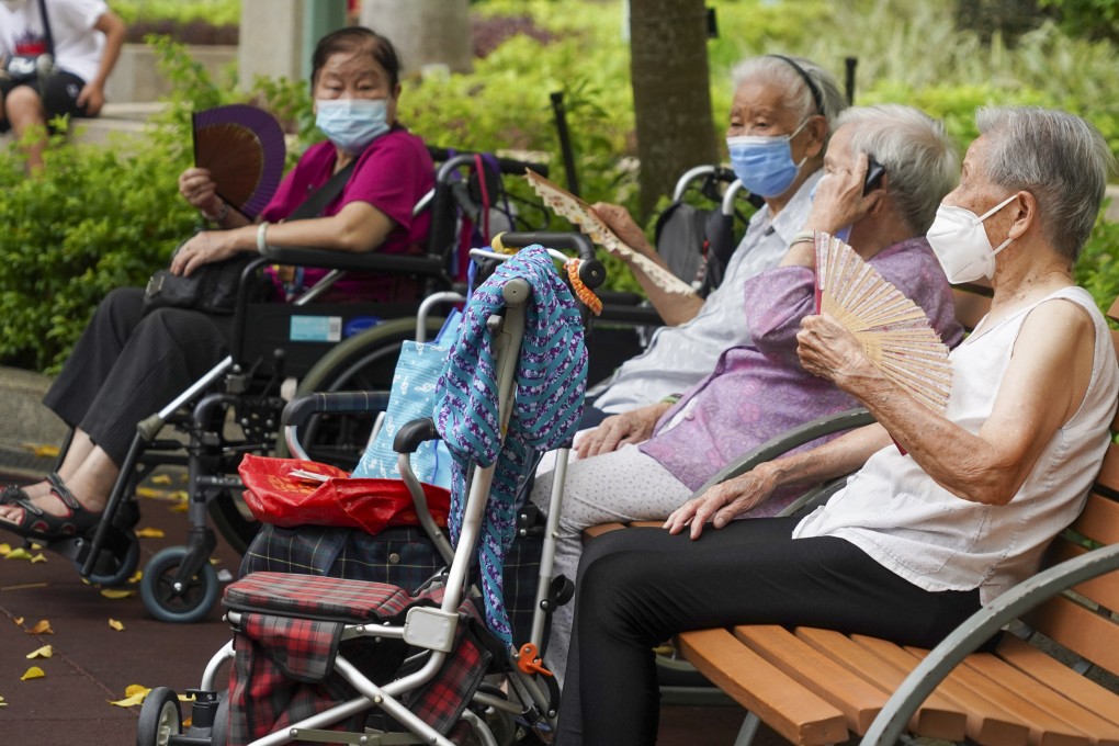 Elderly in Tin Shui Wai. Health officials said they hoped the elderly healthcare voucher scheme could benefit residents who were retiring in the bay area and those living in Hong Kong who wanted to use dentists across the border. Photo: Felix Wong