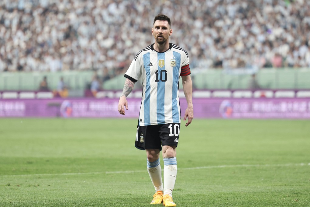 Lionel Messi plays for Argentina at Beijing’s Workers’ Stadium in June. Photo: Getty Images
