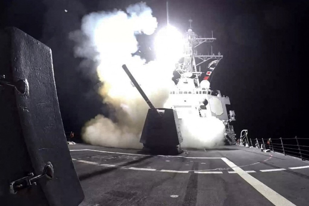 US Central Command forces conducting strikes against Houthi targets earlier this month. Photo: US Central Command via AFP