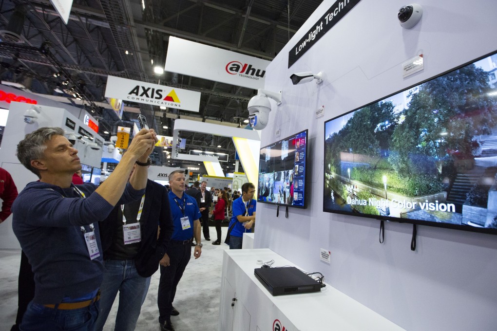 The booth of Zhejiang Dahua Technology at the International Security Conference and Exposition (ISC West) in Las Vegas on April 10, 2019. Photo: Xinhua.