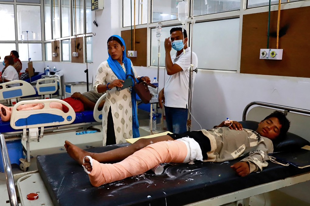 Injured victims are treated at a hospital in Nepalgunj after an earthquake in western Nepal on November 4, 2023. Photo: AFP