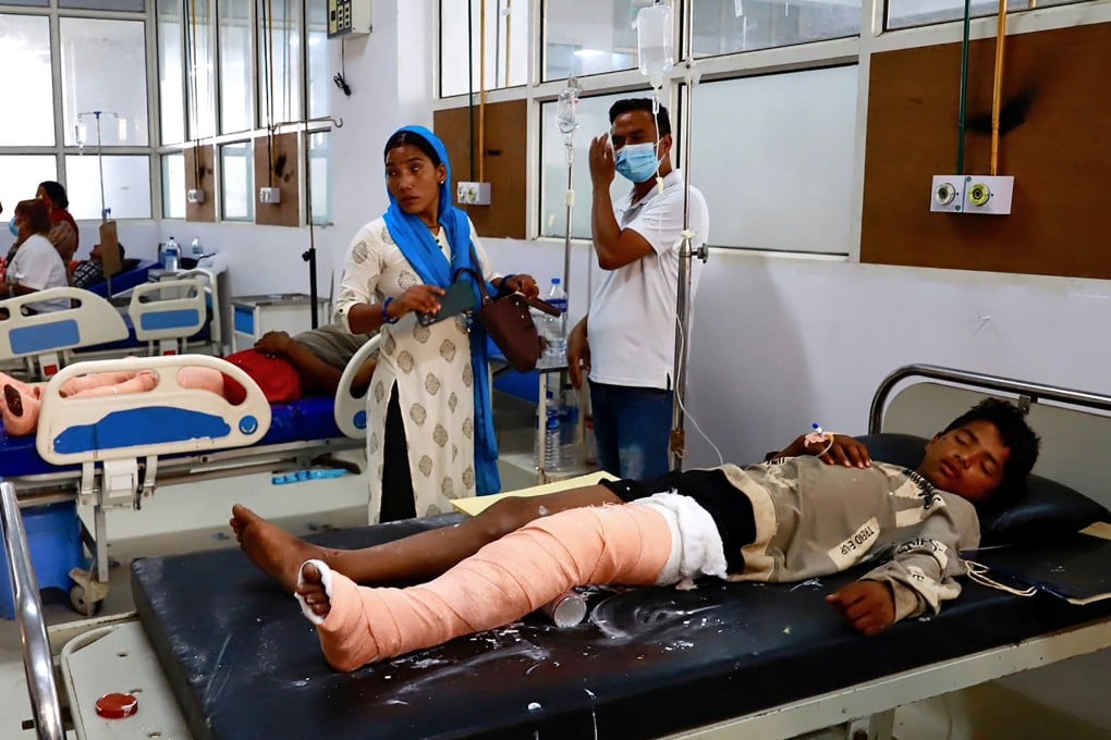 Injured victims are treated at a hospital in Nepalgunj after an earthquake in western Nepal on November 4, 2023. Photo: AFP