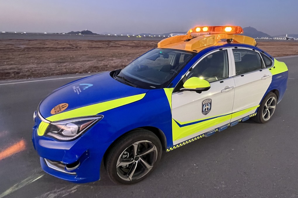 An autonomous patrol car made by Uisee. The Chinese AI company says it will set up its international headquarters and research centre in Hong Kong. Photo: Handout