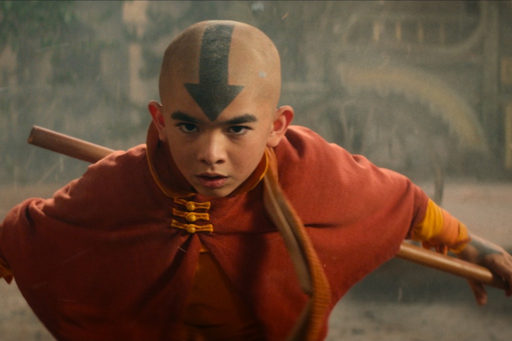 Gordon Cormier as Aang in a still from Avatar: The Last Airbender. The eight-episode adventure on Netflix is a faithful adaptation of the original animated series. Photo: Netflix