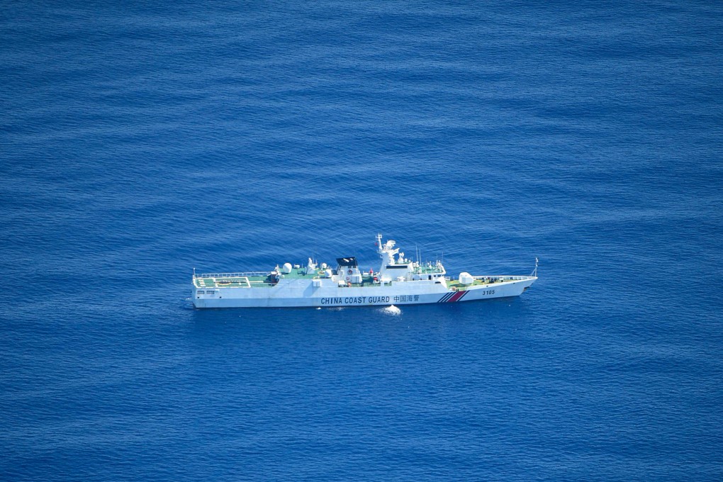 A Chinese coastguard vessel patrols near Scarborough Shoal, where tensions have been rising. Photo: AFP