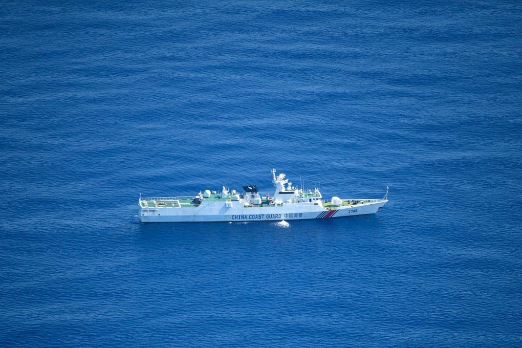 A Chinese coastguard vessel patrols near Scarborough Shoal, where tensions have been rising. Photo: AFP