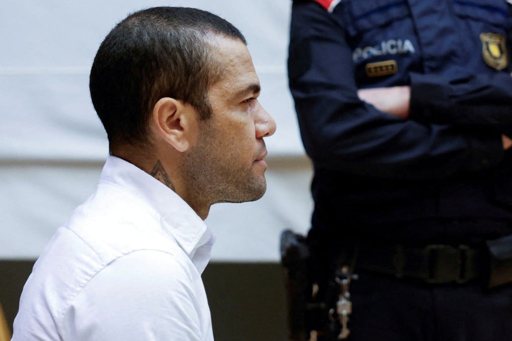 Dani Alves sits in court during his trial in Barcelona. Photo: Reuters
