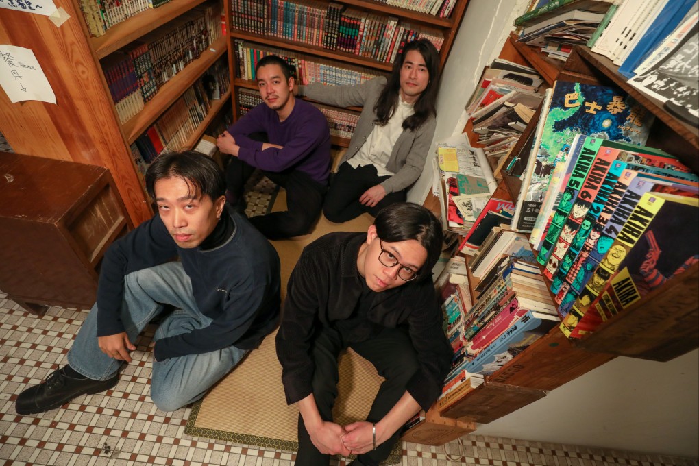 Clockwise from front left: Leung Wing-lai, Jason Cheung, Chung Tsz-tung and Rocky Sum Lok-kei, founders of Un.tomorrow, a new Hong Kong sound collective comprising local bands and musicians, debuting with concerts on March 9 and 10. Photo: Sun Yeung