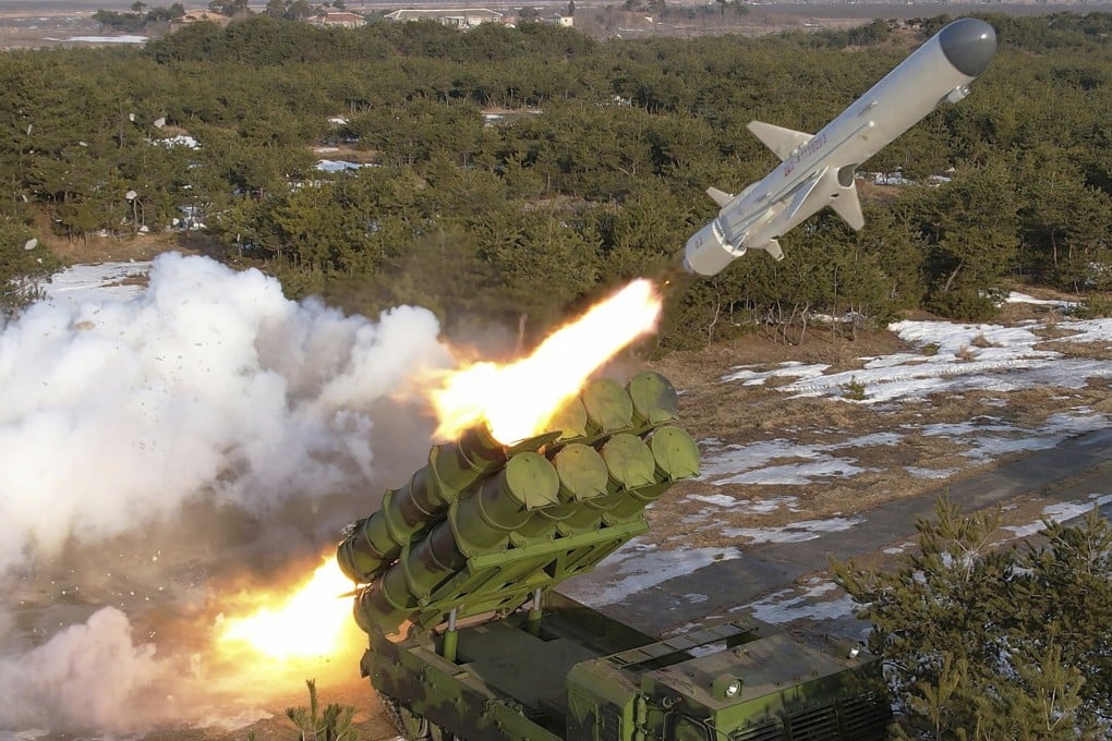 The North Korean government says it tested surface-to-sea missiles in North Korea on February 14. Photo: Korean Central News Agency/Korea News Service via AP